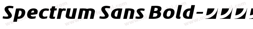 Spectrum Sans Bold字体转换